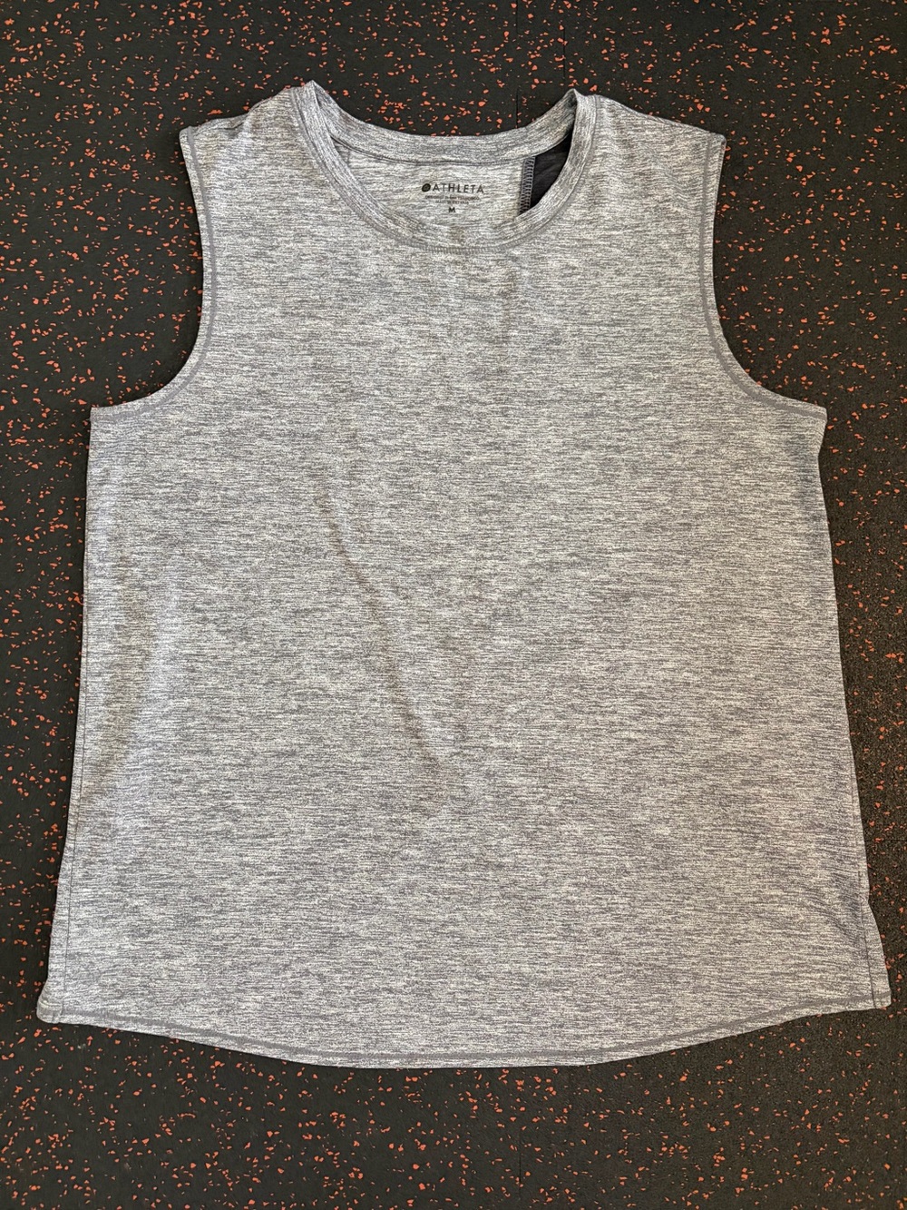 Athleta Heathered Light Gray Workout Tank Women’s Medium